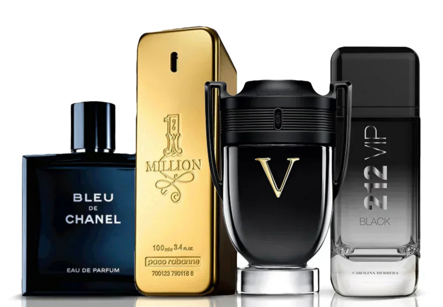 Set mit 4 Parfums | Invictus Victory + One Million + Bleu de Chanel + 212 Vip Black