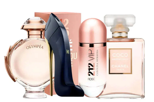 Set mit 4 Parfums | 212 Rosé, Coco Mademoiselle, Good Girl, Olympea 100ml