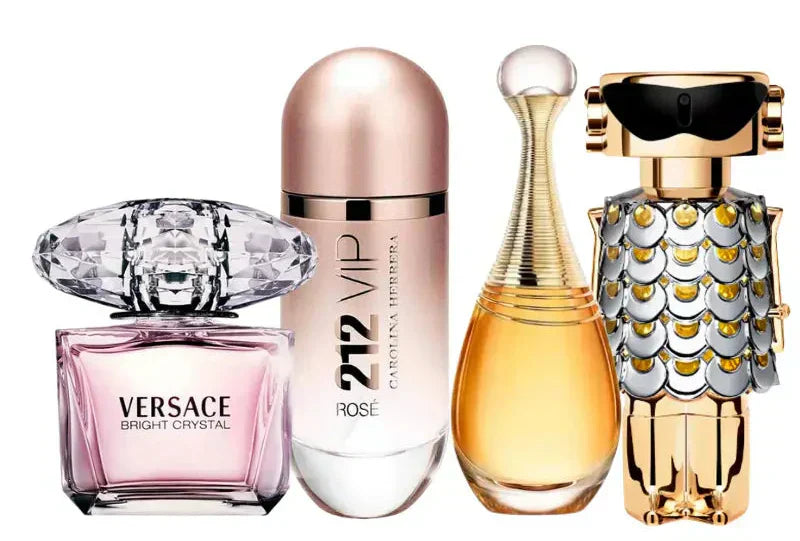 Set mit 4 Parfums | Jadore, 212 Vip Rose, Fame, Bright Crystal