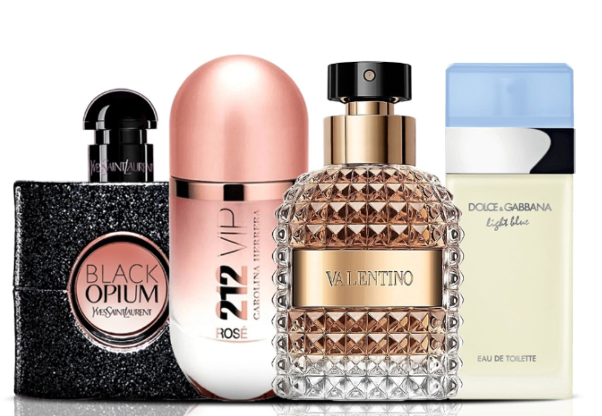 Set mit 4 Parfums | Black Opium + 212 VIP Rose + Valentino + Dolce & Gabbana Light Blue 100 ml