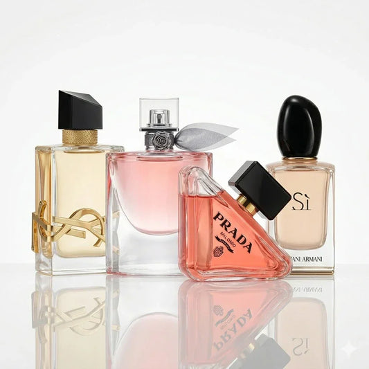 Set mit 4 Parfums | YSL Libre, Lancôme La Vie Est Belle, Prada Paradoxe, Armani Sì.