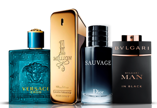Set mit 4 Parfums | Eros Versace + One Million Paco Rabanne + Bvlgari Man in Black + Sauvage Dior 100 ml